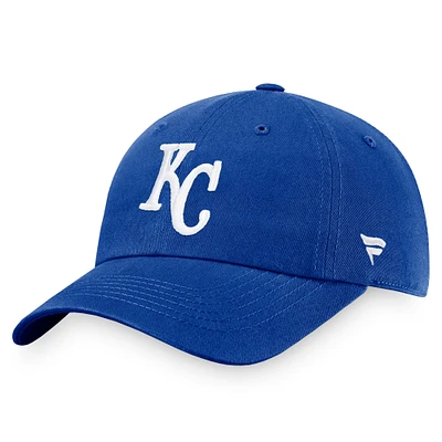 Casquette réglable Fanatics Royal Kansas City Royals Cooperstown Collection Core pour hommes