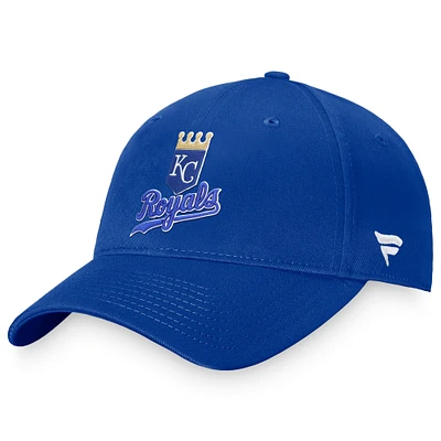 Casquette réglable Fanatics Royal Kansas City Royals Cooperstown Collection Core pour hommes