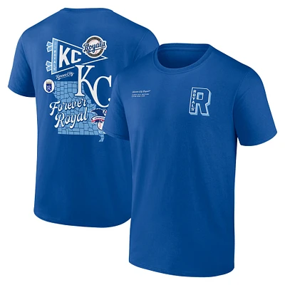 Men's Fanatics Royal Kansas City Royals Split Zone T-Shirt