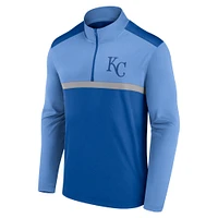 Haut à quart de zip imparable Fanatics Royal Kansas City Royals pour hommes