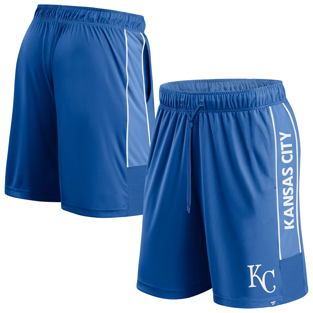 Men's Fanatics Royal Kansas City Royals Win The Match Defender Shorts