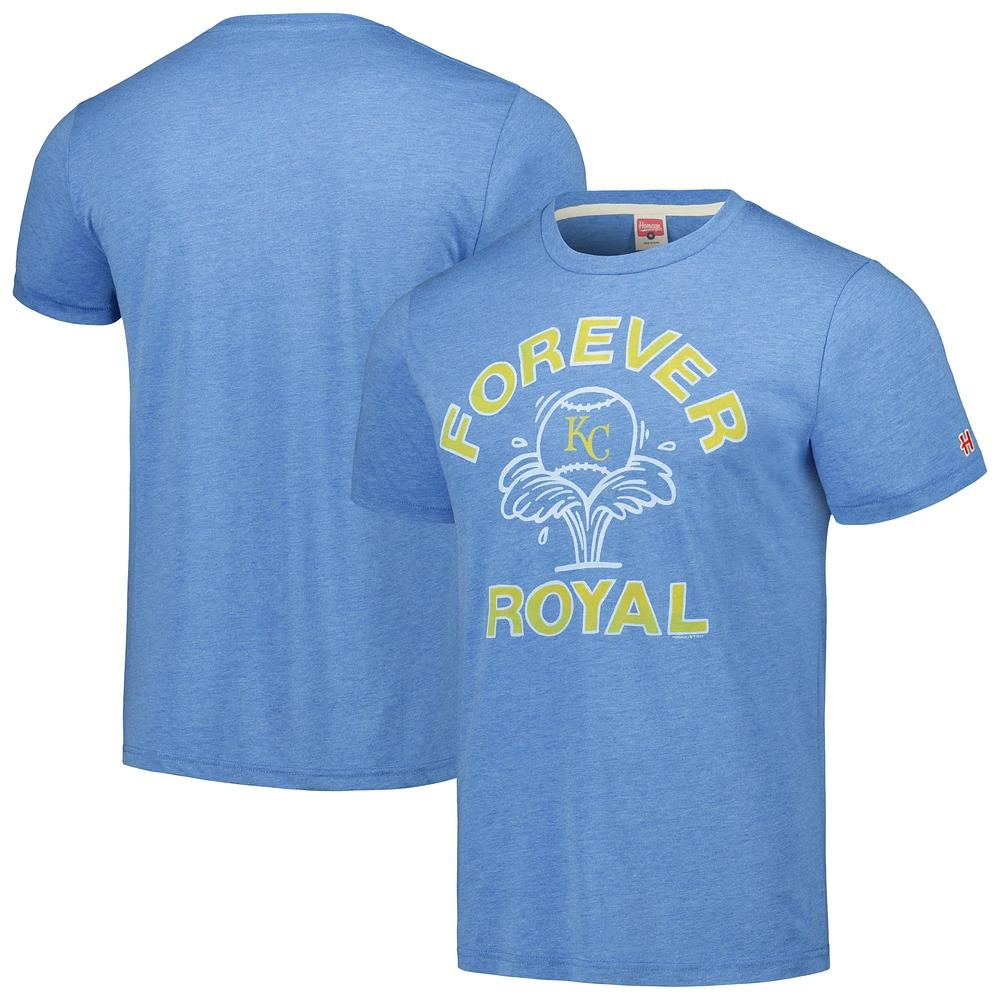 T-shirt Tri-Blend Hommage Bleu Clair Kansas City Royals Doodle Collection Forever Royal pour hommes