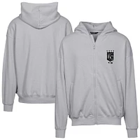 Men's Levelwear  Gray Kansas City Royals Oversized Uphill Digital Camo Full-Zip Hoodie