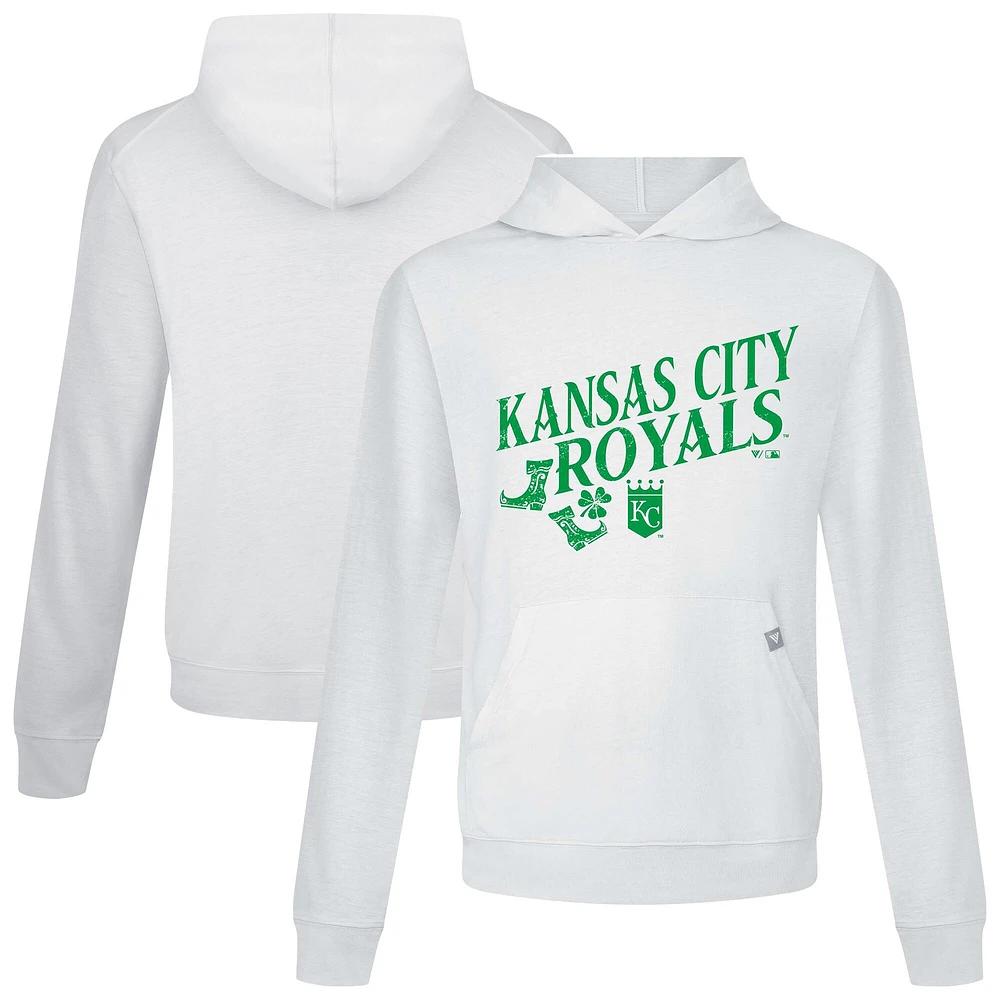 Sweat à capuche blanc pour homme avec bottes relais de la Saint-Patrick des Kansas City Royals Levelwear