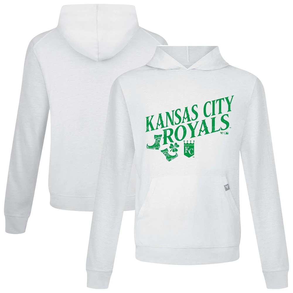 Sweat à capuche blanc pour homme avec bottes relais de la Saint-Patrick des Kansas City Royals Levelwear