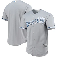 Maillot officiel de l'équipe des Royals Kansas City gris Majestic pour hommes