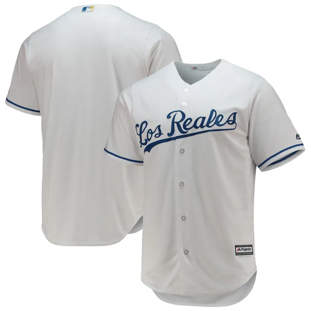 Lids Kansas City Royals Stitches Button-Down Raglan Replica Jersey