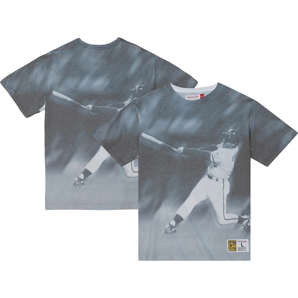 Mitchell & Ness George Brett Kansas City Royals Cooperstown Collection Highlight T-shirt graphique de joueur sublimé pour hommes