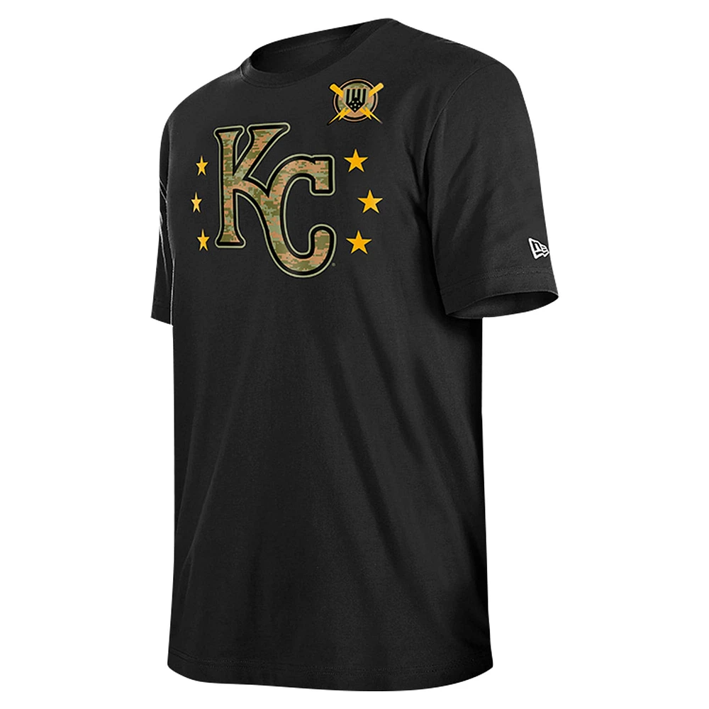 Men's New Era Black Kansas City Royals 2024 Armed Forces Day T-Shirt