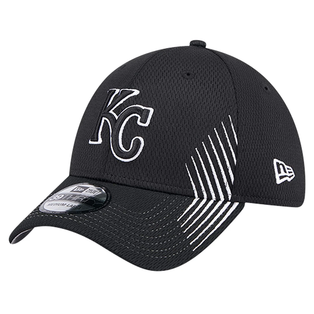 Casquette flexible Active Dash Mark 39THIRTY des Kansas City Royals New Era noire pour hommes