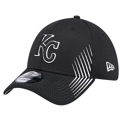 Casquette flexible Active Dash Mark 39THIRTY des Kansas City Royals New Era noire pour hommes