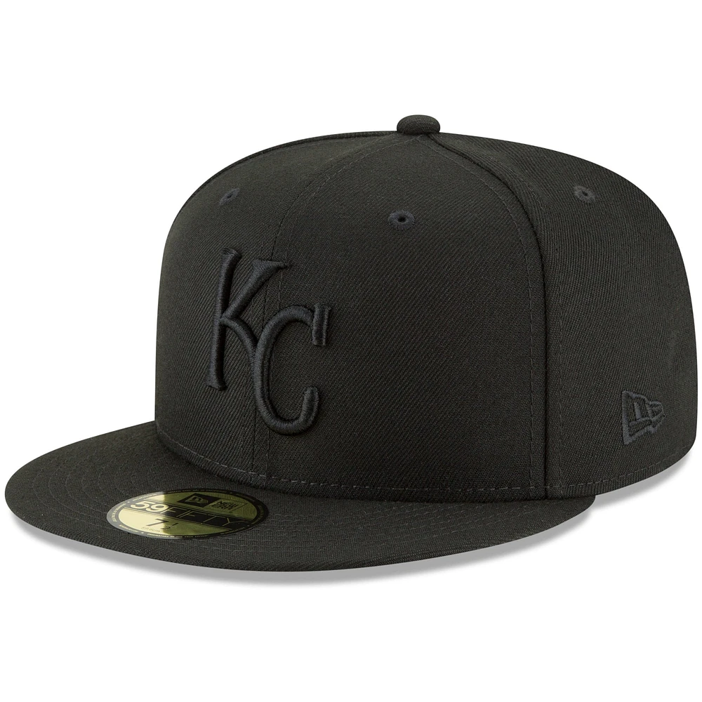 Men's New Era Black Kansas City Royals Primary Logo Basic 59FIFTY Fitted Hat