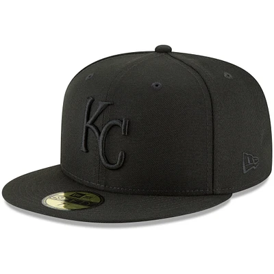 Men's New Era Black Kansas City Royals Primary Logo Basic 59FIFTY Fitted Hat