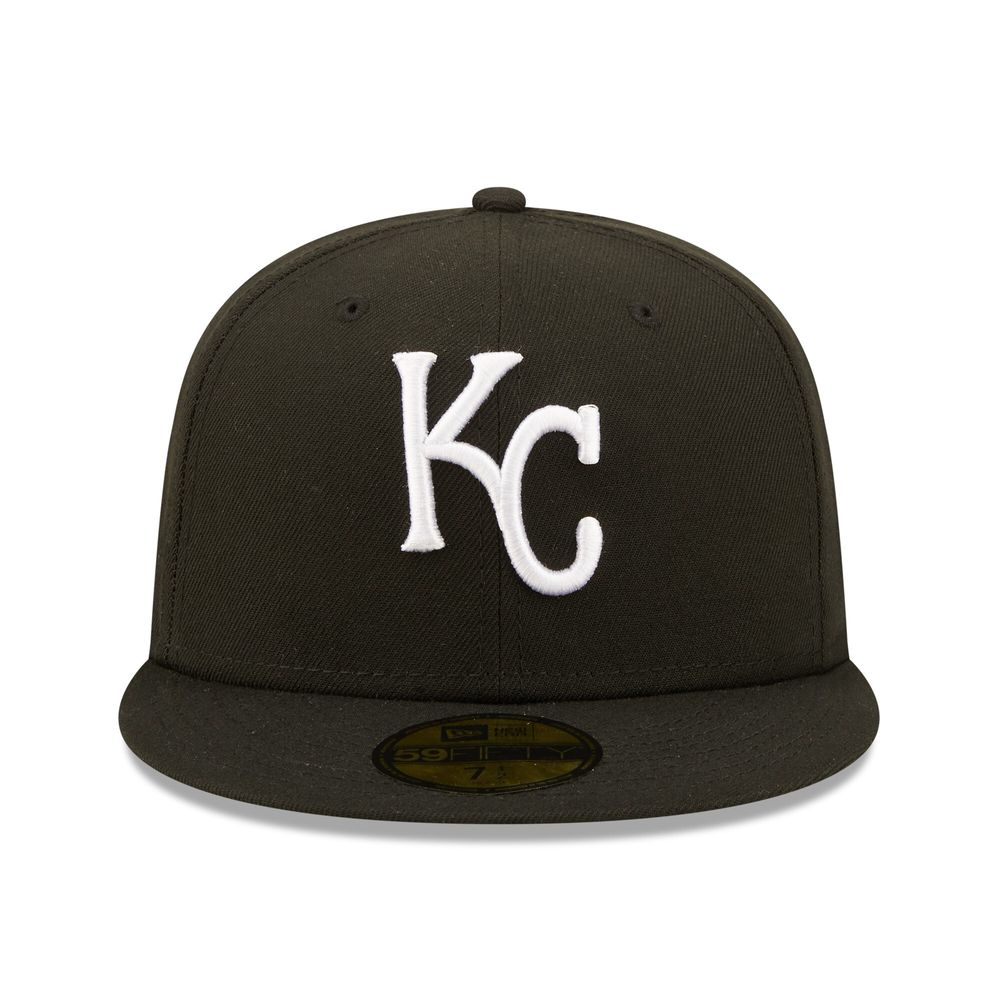 Men's New Era Black Kansas City Royals Team Logo 59FIFTY Fitted Hat