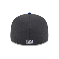 Men's New Era  Gray/Royal Kansas City Royals 2025 Batting Practice Low Profile 59FIFTY Fitted Hat