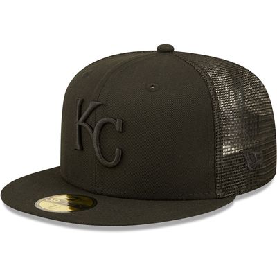 Men's New Era Kansas City Royals Blackout Trucker 59FIFTY - Fitted Hat