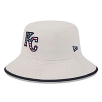 Men's New Era  Khaki Kansas City Royals 2024 Fourth of July Bucket Hat