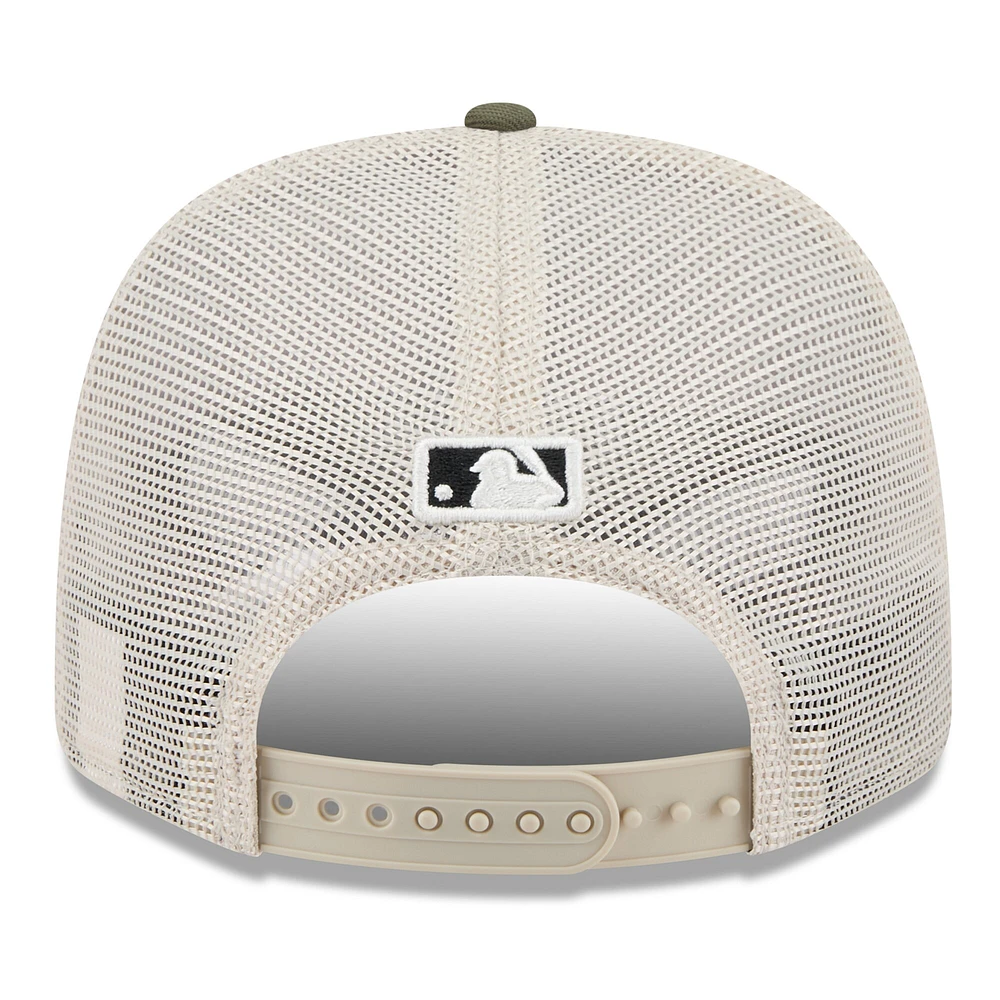 Men's New Era Light Beige/Olive Kansas City Royals 2025 Armed Forces Day 9SEVENTY Stretch-Snap Hat