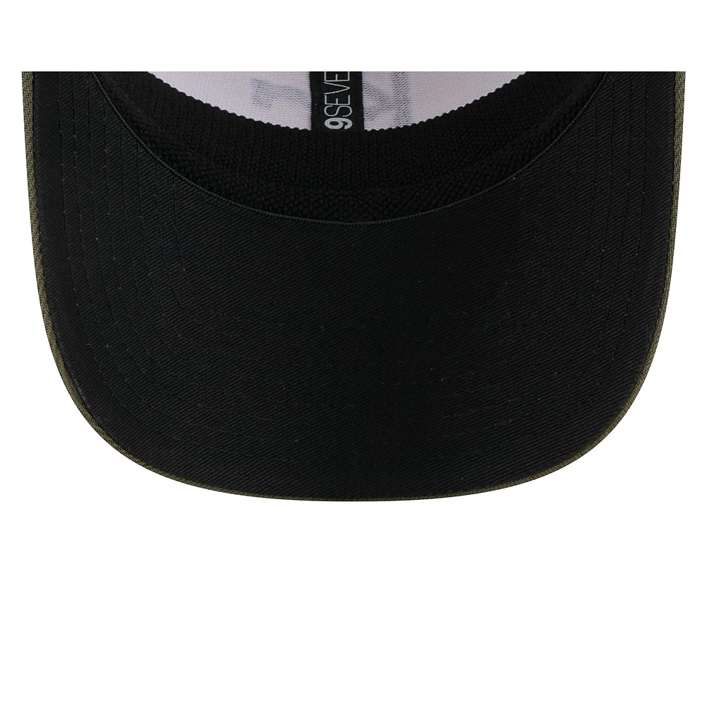 Men's New Era Light Beige/Olive Kansas City Royals 2025 Armed Forces Day 9SEVENTY Stretch-Snap Hat