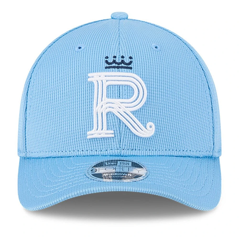 Men's New Era Light Blue Kansas City Royals City Connect Batting Practice 9FORTY M-Crown Adjustable Hat