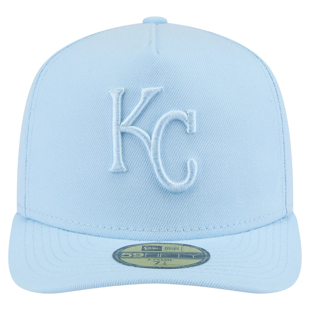 Men's New Era  Light Blue Kansas City Royals Color Pack A-Frame 59FIFTY Fitted Hat