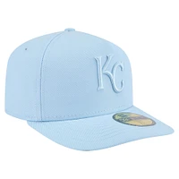 Men's New Era  Light Blue Kansas City Royals Color Pack A-Frame 59FIFTY Fitted Hat