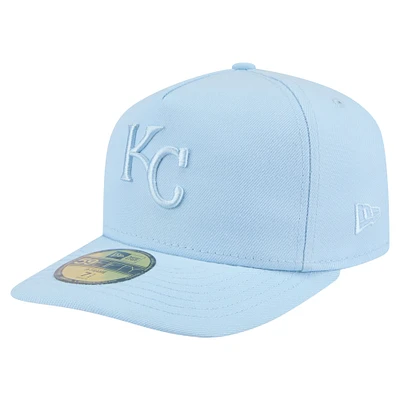 Men's New Era  Light Blue Kansas City Royals Color Pack A-Frame 59FIFTY Fitted Hat