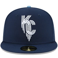 Casquette ajustée 59FIFTY pour homme New Era Royals de Kansas City 2022 Connect - Bleu marine