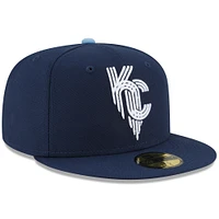 Casquette ajustée 59FIFTY pour homme New Era Royals de Kansas City 2022 Connect - Bleu marine