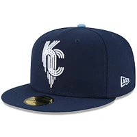 Casquette ajustée 59FIFTY pour homme New Era Royals de Kansas City 2022 Connect - Bleu marine