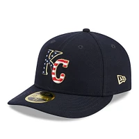 Casquette ajustée 59FIFTY à profil bas des Royals de Kansas City 2023 du 4 juillet New Era pour homme, bleu marine