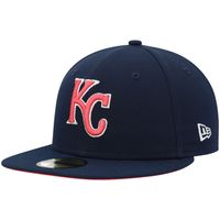 Men's Kansas City Royals New Era Gray/Black 40th Anniversary Undervisor  59FIFTY Fitted Hat