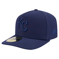 Men's New Era Navy Kansas City Royals Color Pack A-Frame 59FIFTY Fitted Hat