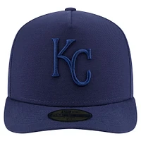 Men's New Era Navy Kansas City Royals Color Pack A-Frame 59FIFTY Fitted Hat