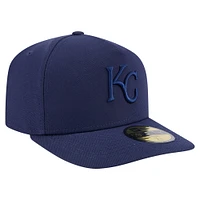 Men's New Era Navy Kansas City Royals Color Pack A-Frame 59FIFTY Fitted Hat