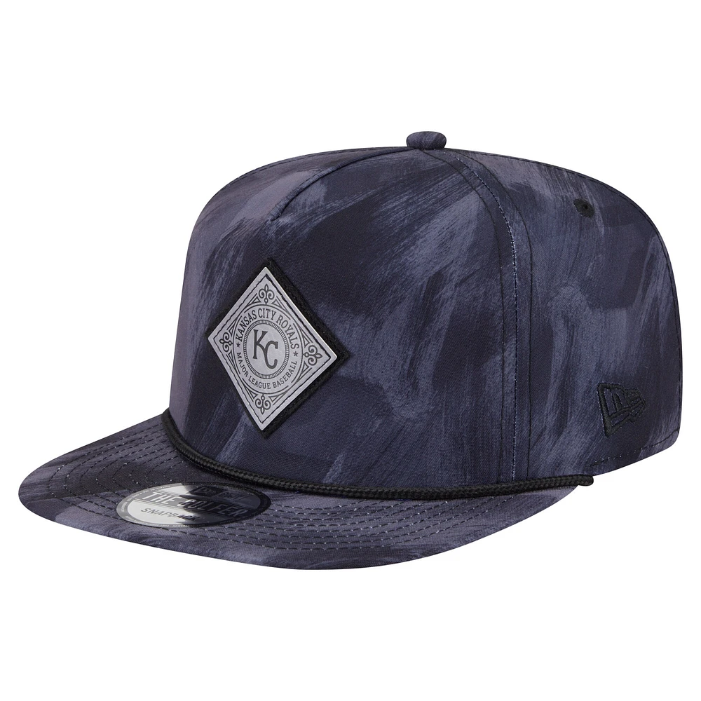 Men's New Era Navy Kansas City Royals Printed Golfer Snapback Hat
