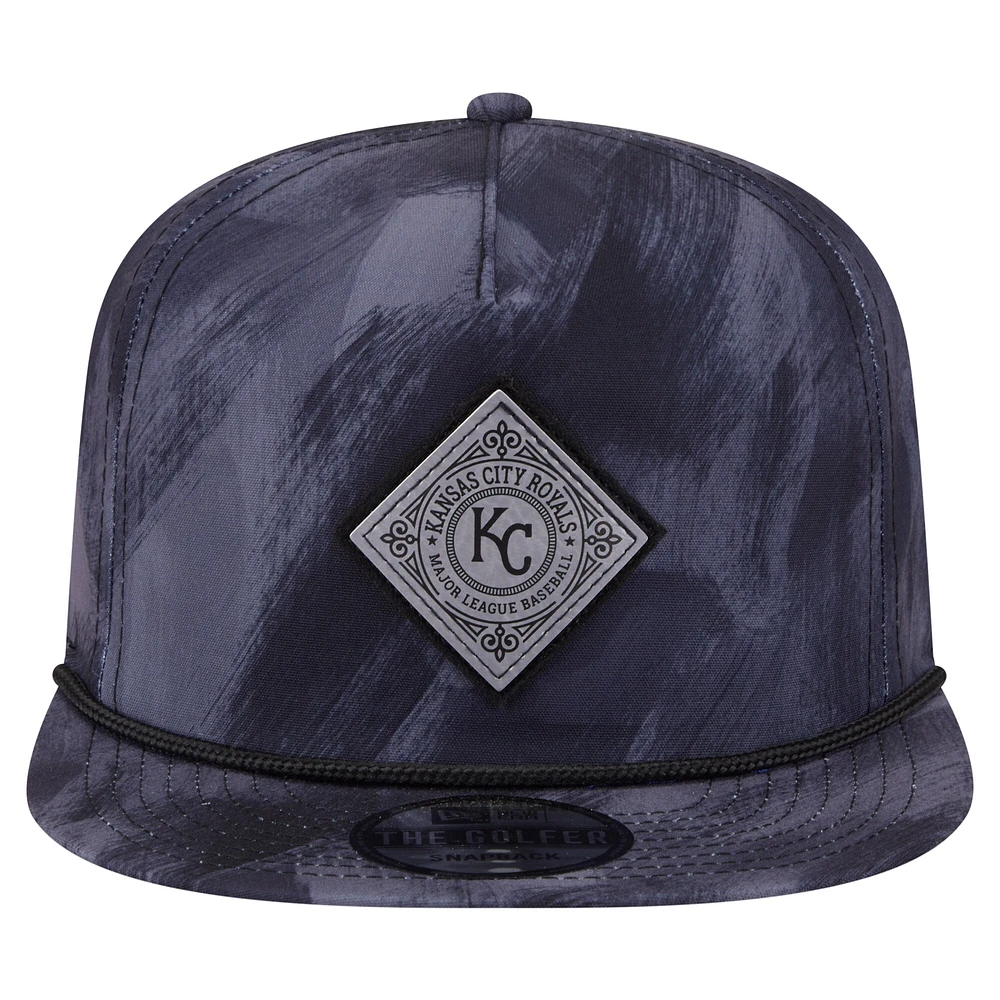 Men's New Era Navy Kansas City Royals Printed Golfer Snapback Hat