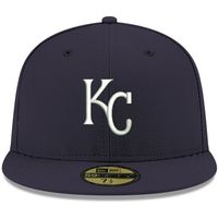 Men's New Era Navy Kansas City Royals White Logo 59FIFTY Fitted Hat