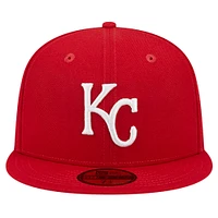 Casquette ajustée 59FIFTY rouge avec logo des Royals de Kansas City New Era pour hommes