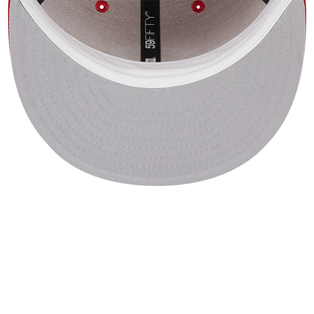 Casquette ajustée 59FIFTY rouge avec logo des Royals de Kansas City New Era pour hommes