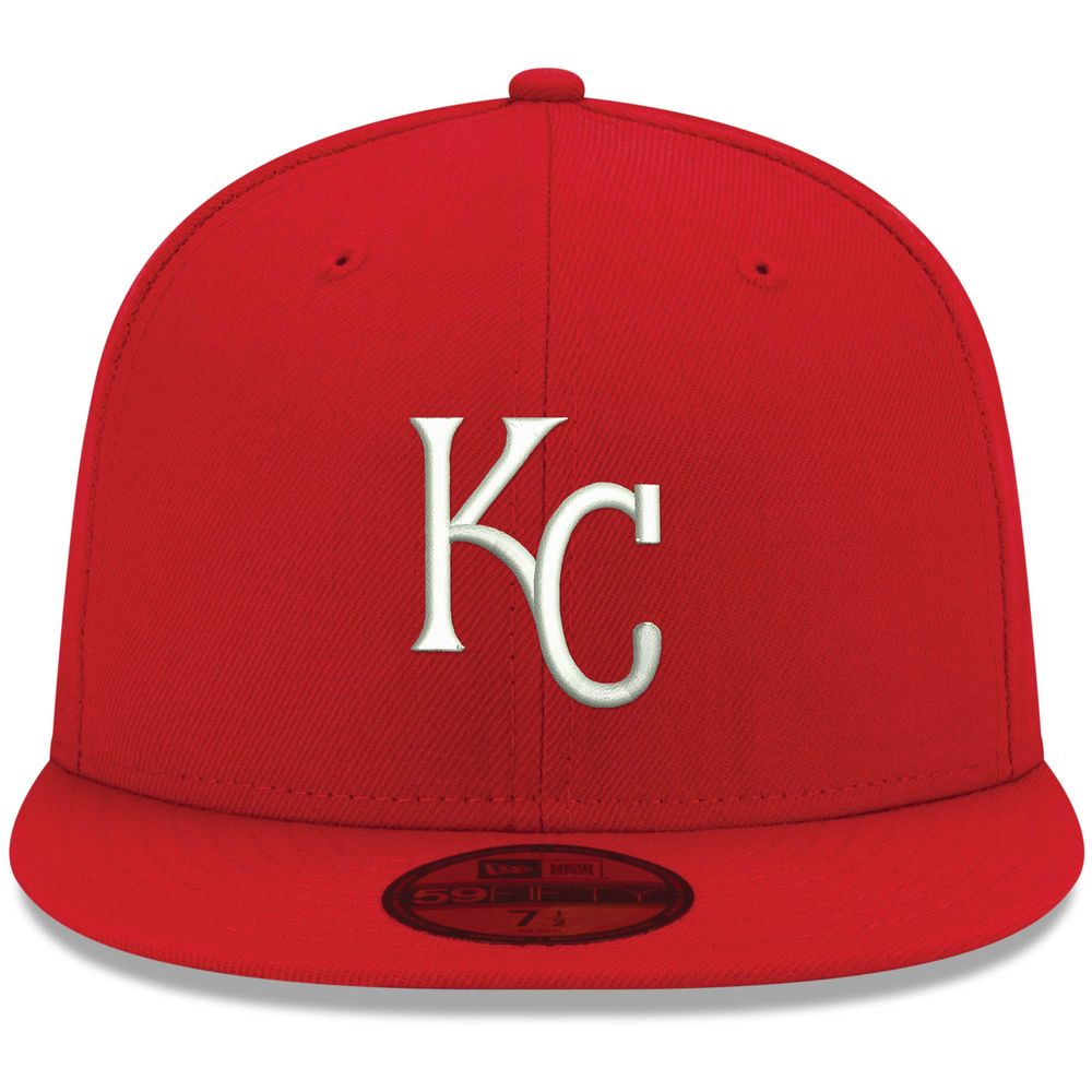 Men's New Era Red Kansas City Royals White Logo 59FIFTY Fitted Hat
