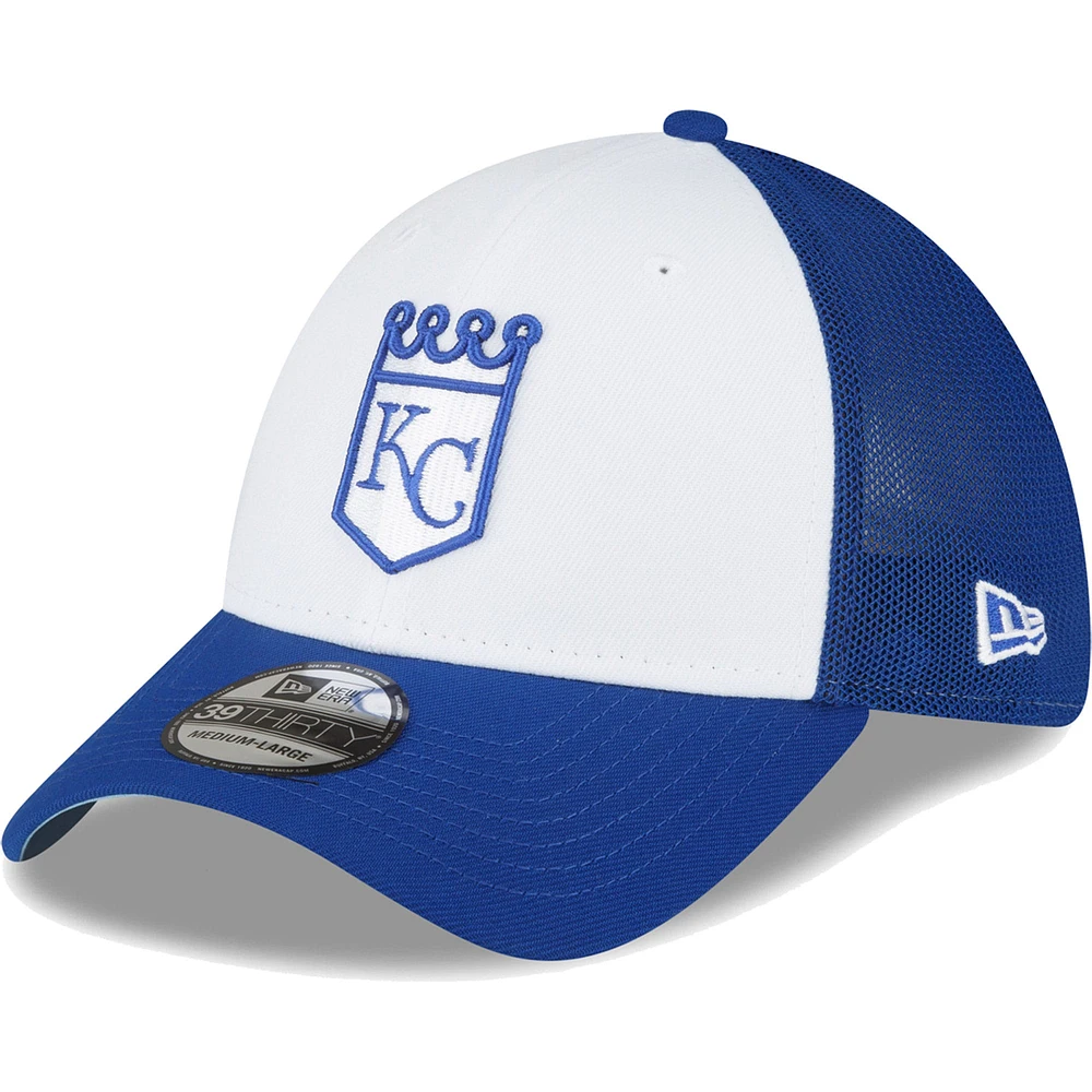 Casquette Flex New Era Royal/White Kansas City Royals 2023 On-Field Batting Practice 39THIRTY pour homme