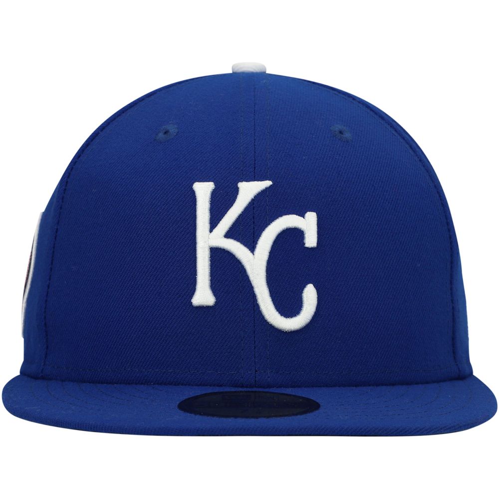 Men's New Era Royal Kansas City Royals 9/11 Memorial Side Patch 59FIFTY Fitted Hat