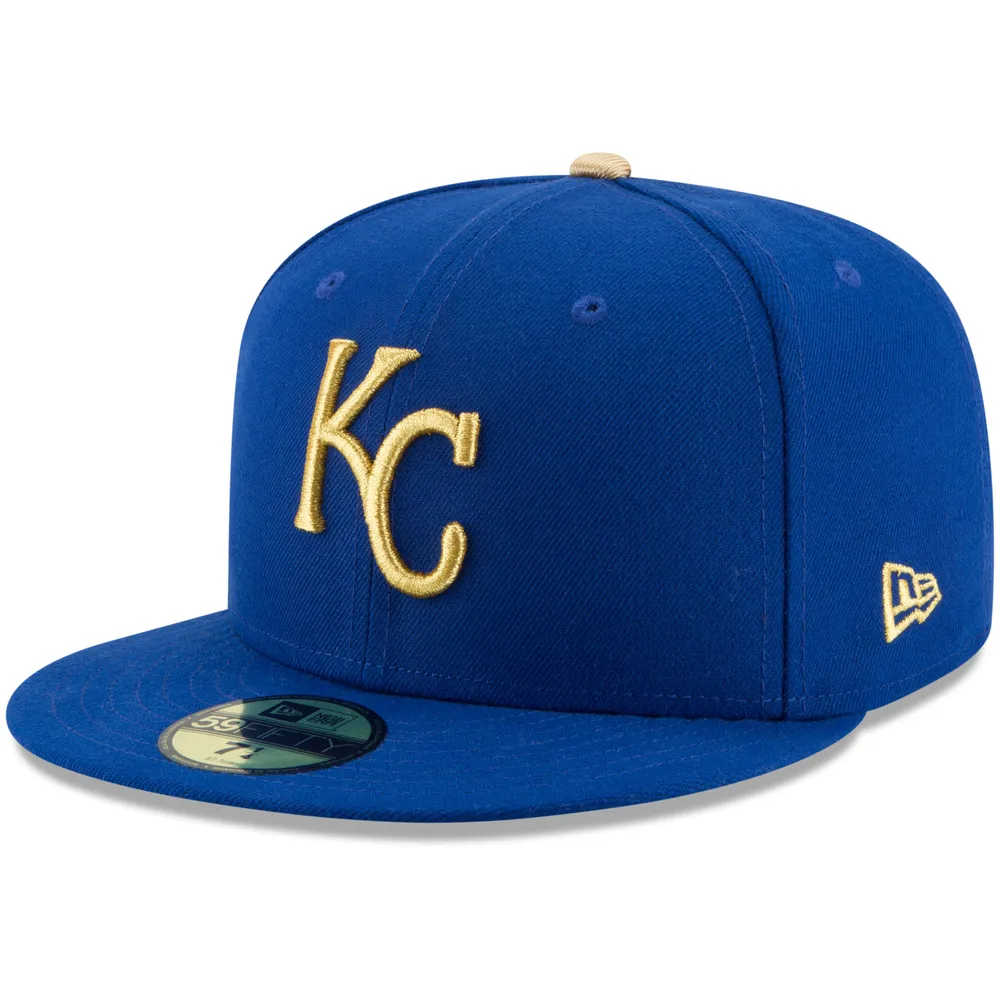 Kansas City Royals New Era Flamingo 59FIFTY Fitted Hat - White/Royal