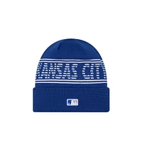 Bonnet en tricot à revers pour homme de la collection authentique Royal Kansas City Royals de New Era