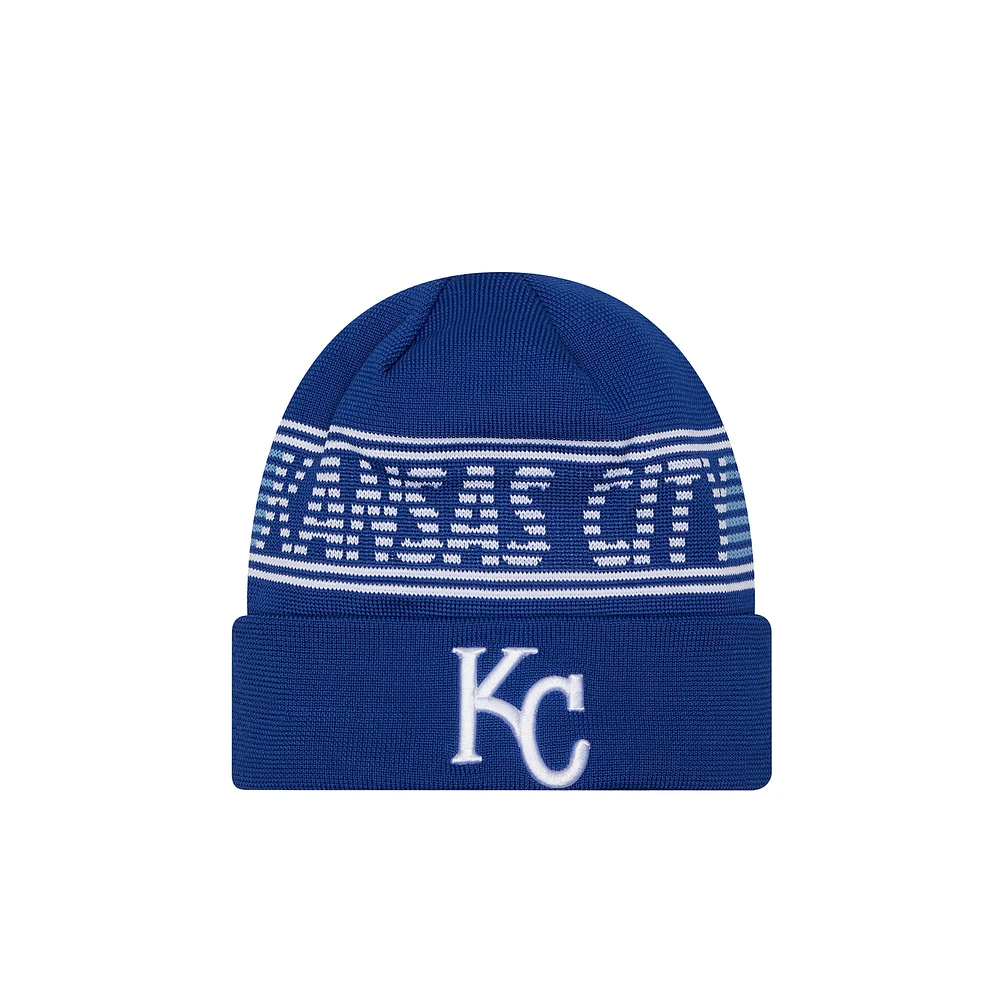 Bonnet en tricot à revers pour homme de la collection authentique Royal Kansas City Royals de New Era