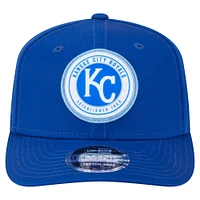 Men's New Era Royal Kansas City Royals Circle Patch 9SEVENTY Stretch-Snap Hat