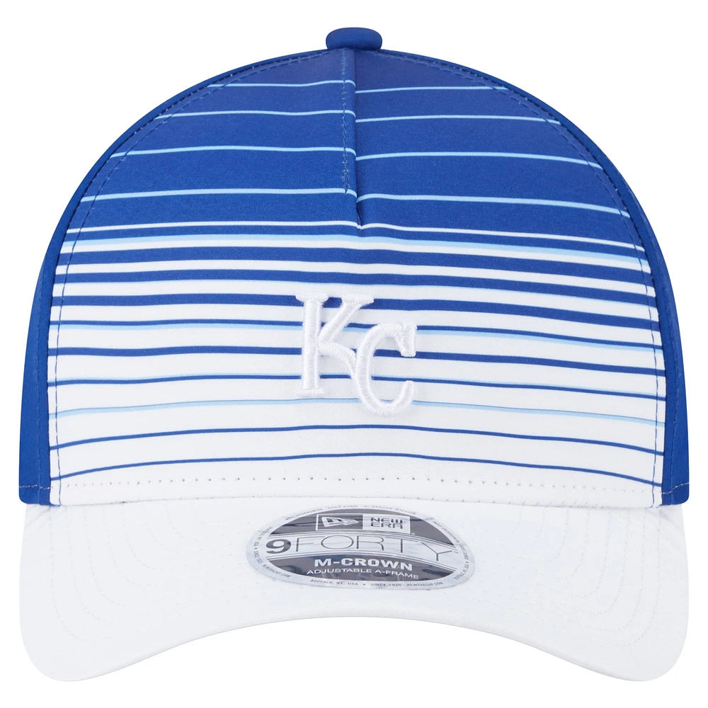 Men's New Era  Royal Kansas City Royals Gradient 9FORTY M-Crown Adjustable Hat