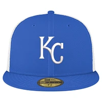 Men's New Era Royal Kansas City Royals Team Color 59FIFTY Trucker Fitted Hat