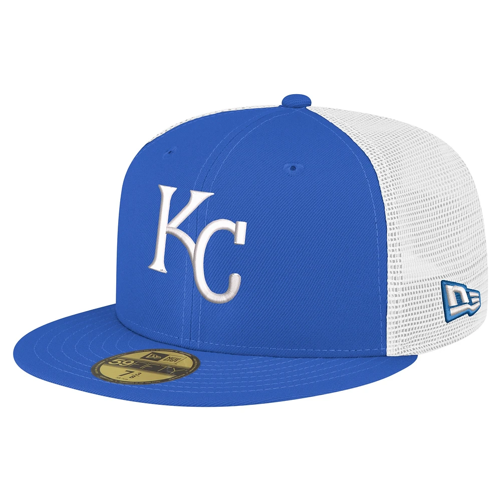 Casquette ajustée 59FIFTY Trucker de couleur équipe des Royals Kansas City New Era pour homme